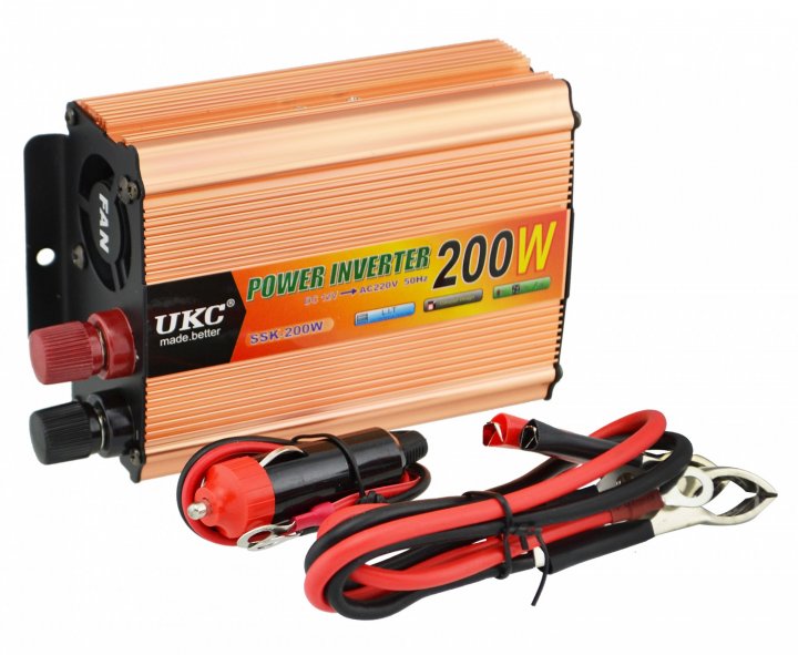Перетворювач напруги (інвертор) 12-220V 200W