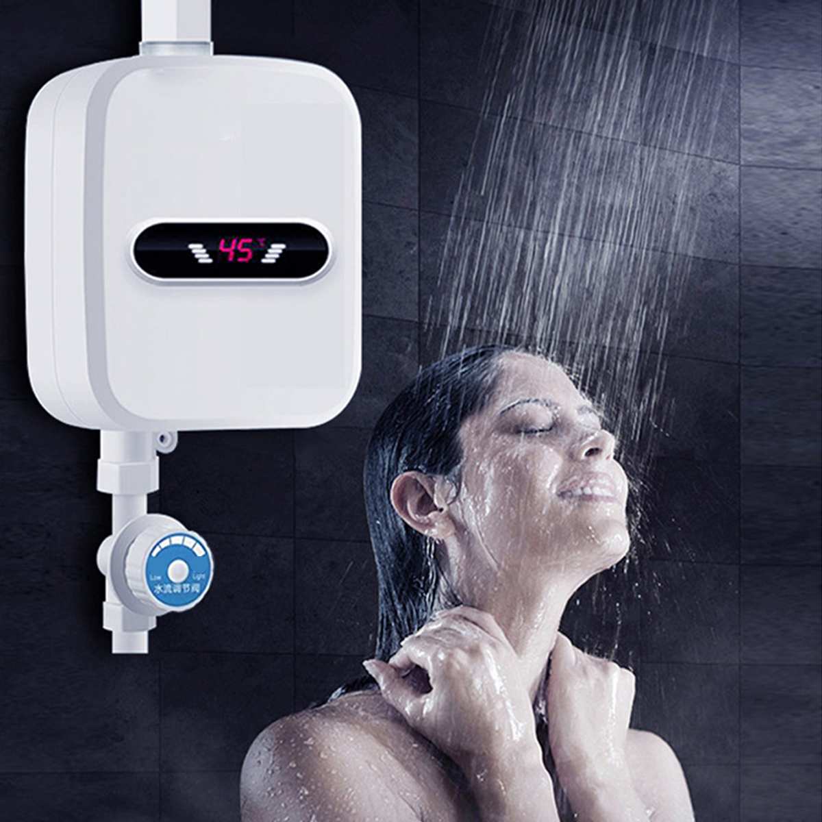 Термостатичний водонагрівач RX-021 з душем та LCD екраном 3500W 60°C