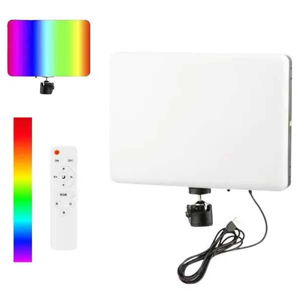 Світлодіодна прямокутна LED-лампа різнобарвна RGB PM26 з пультом