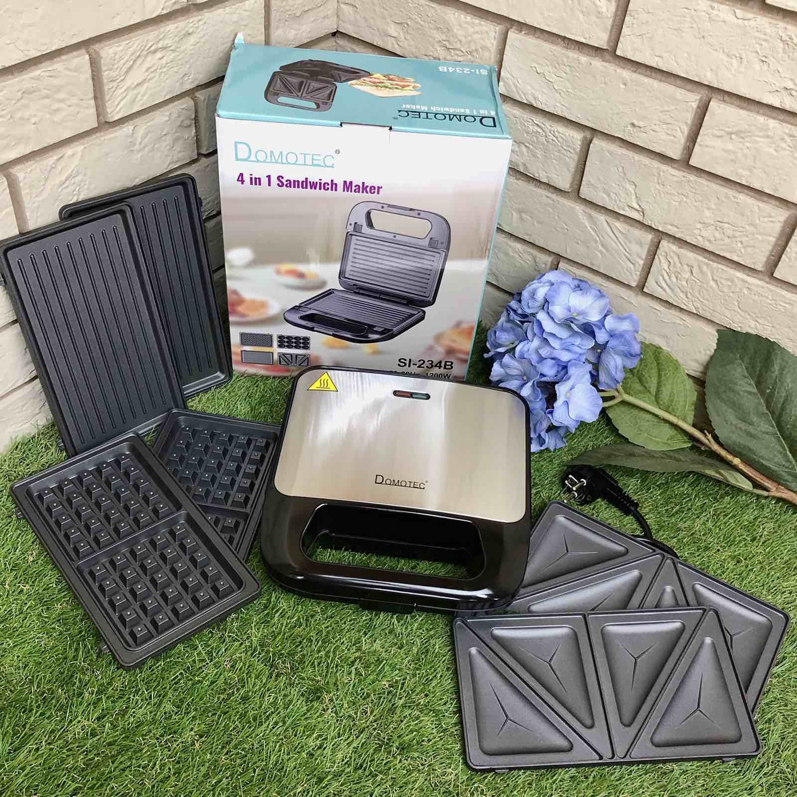 Вафельниця-сендвічниця 4в1 Domotec SI-234B