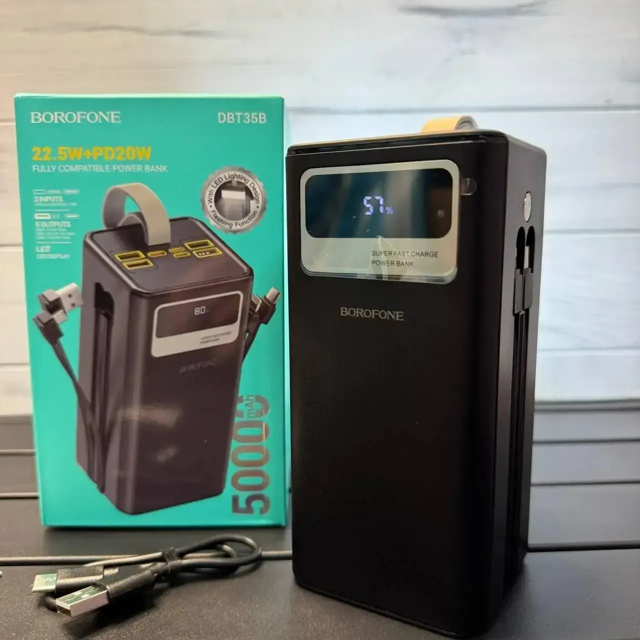 Повербанк Borofone DBT35B 50000 мАг / Power Bank 22.5W PD20W