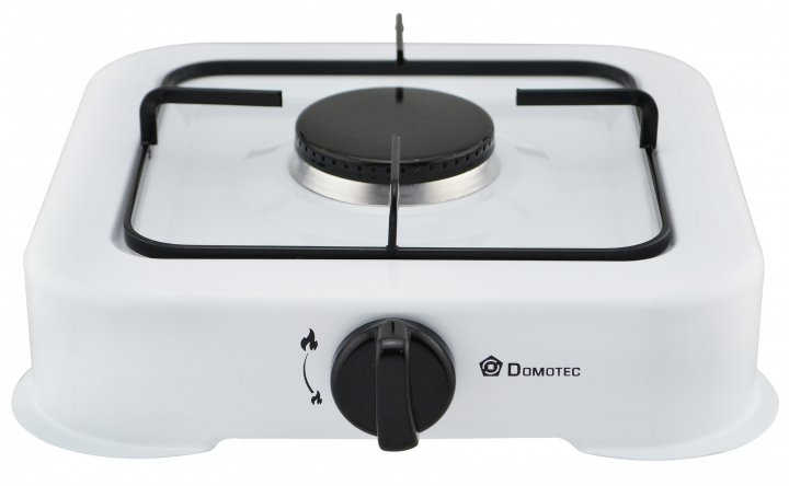 Плита газова настільна газова таганок Domotec MS 6601 біла