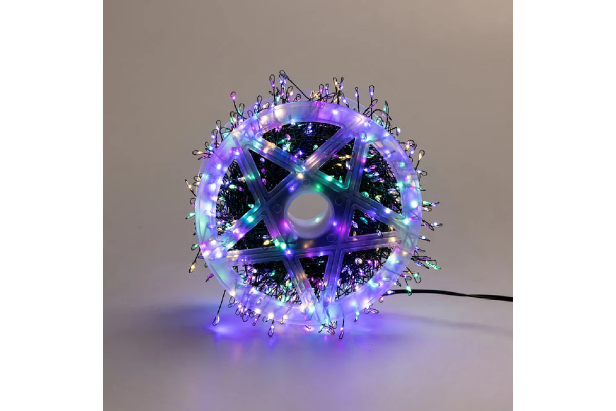Гірлянда Роса на котушці феєрверк - мішура від USB, 20м, 600LED + пульт Мультик
