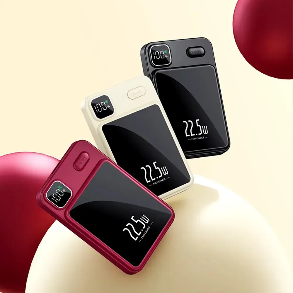 Магнітний повербанк Magnetic (Power Bank) 90 000mAh, швидкою зарядкою 22.5W та LED-дисплеєм