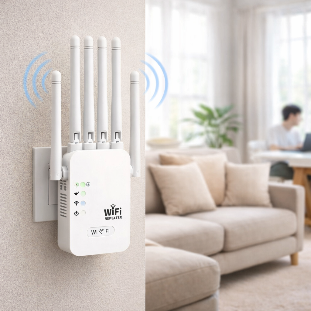 Потужний Wi-Fi ретранслятор 2.4G з 6 антенами / маршрутизатор / підсилювач вай фай сигналу