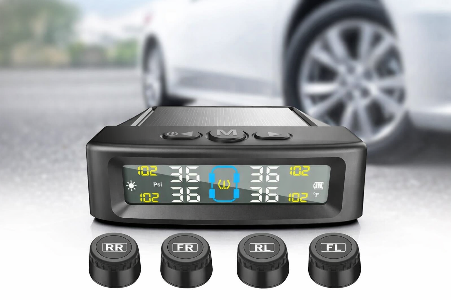 Система контролю тиску в шинах TPMS SOLAR + 4 зовнішні датчики