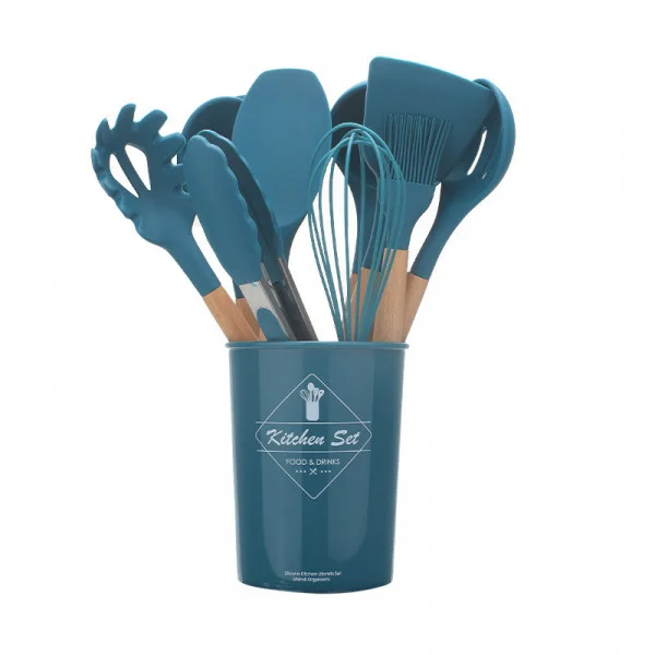 Набір кухонного приладдя силіконовий  Kitchen Set RB-2239 синій (12 предметів)