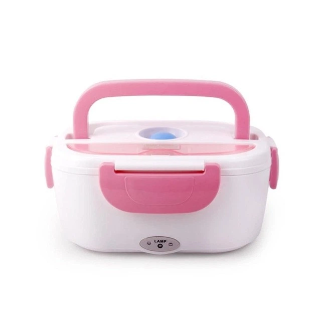 Ланчбокс з підігрівом їжі 12V Electric lunch box / Ланч-бокс від прикурювача Рожевий