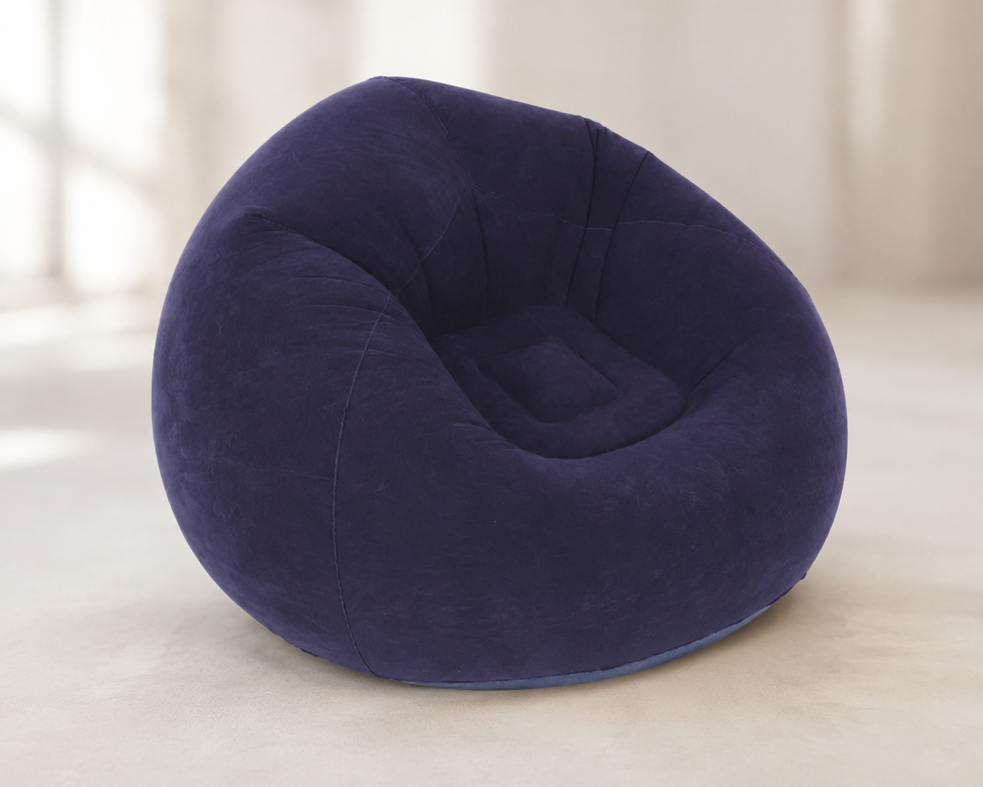 Надувне крісло-пуф Inflatable Sofa / Надувне крісло-мішок 110×110×85 см Фіолетове