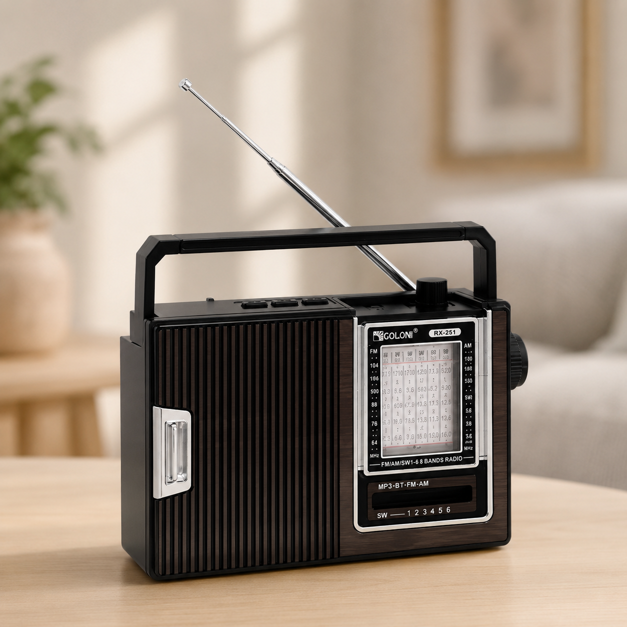 Радіоприймач GOLON RX-251 / Портативний радіоприймач з Bluetooth