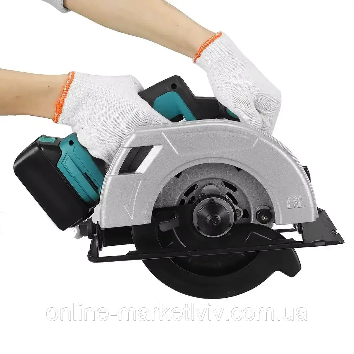 Акумуляторна циркулярна пила Circular Saw X-510 48V з 2 АКБ • Бездротова дискова пила для дерева, фанери, ДСП і домашніх робіт