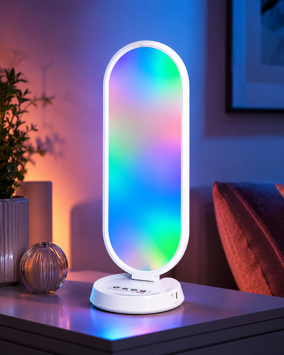 Настільна RGB  LED-лампа MJ52 з регулюванням яскравості та температури світла 38 Вт + пульт