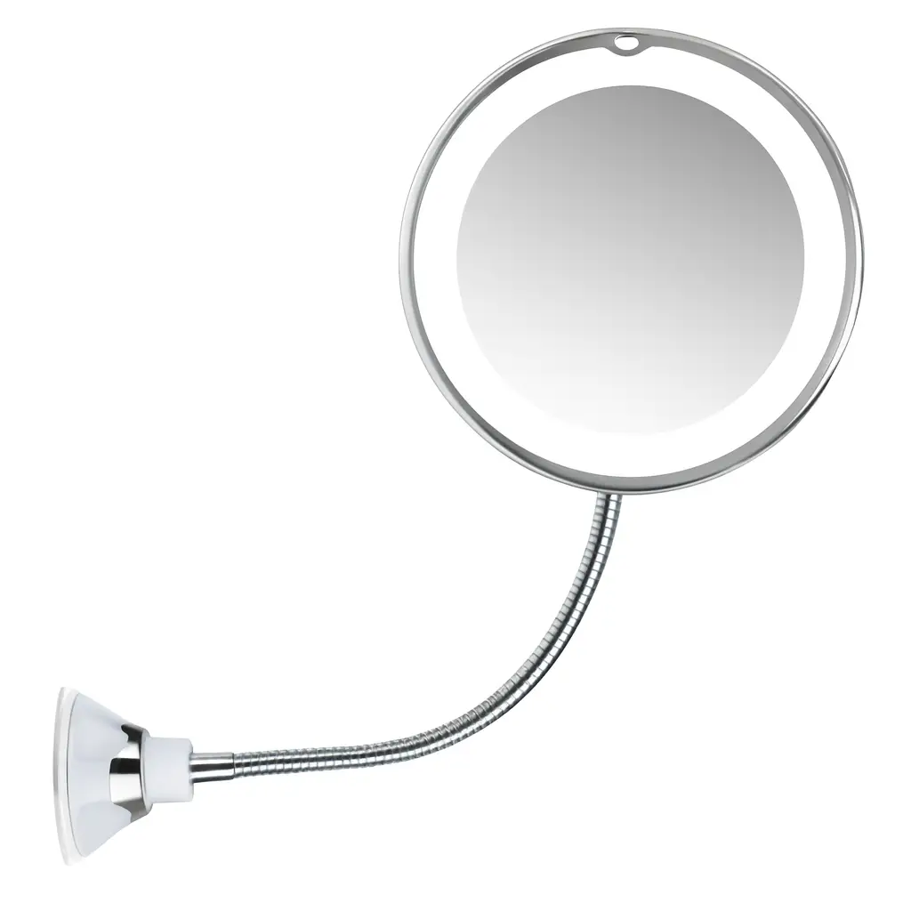 УЦІНКА! Дзеркало з LED-підсвіткою ULTRA FLEXIBLE MIRROR зі збільшенням 5X. Гнучке дзеркало для макіяжу (Плохе паковання 3263)