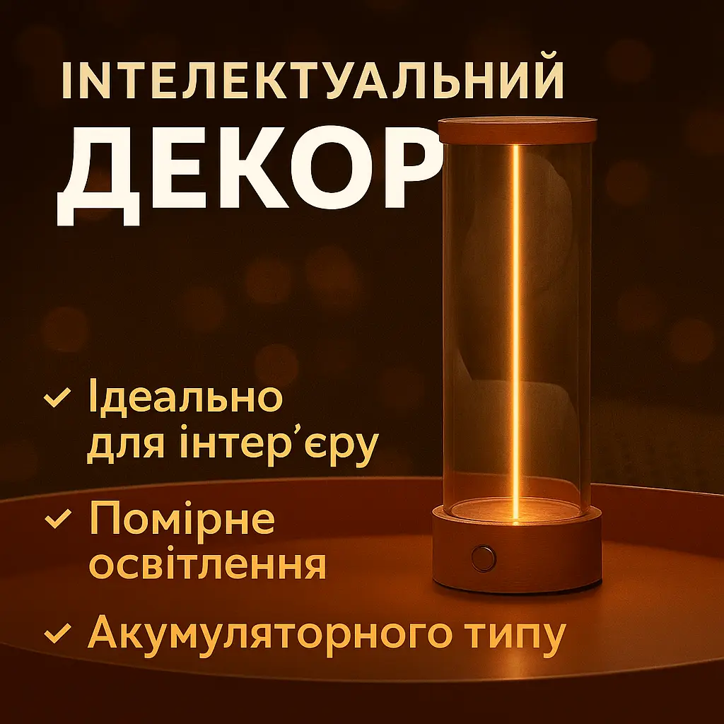 Магнітний LED-світильник для стола, живлення від USB, 19х7 см, Білий/Настільна лампа нічник/LED лампа акумуляторна