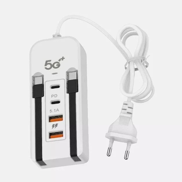 Мережевий зарядний пристрій 26X-200 66W на 2 USB • Універсальний зарядний адаптер 26X-200 зі швидким заряджанням двох пристроїв для смартфонів і гаджетів