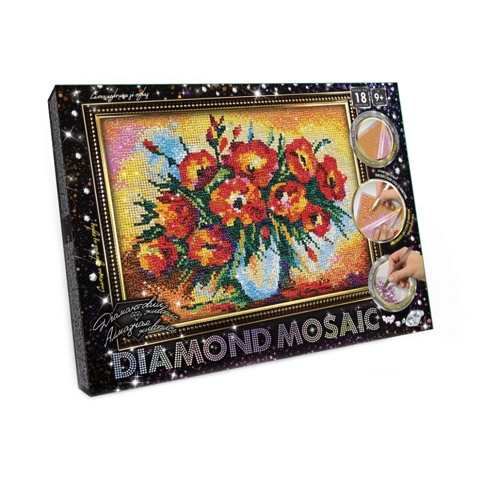 Набір креативної творчості "DIAMOND MOSAIC" DM-03-01-9  DM-03-04