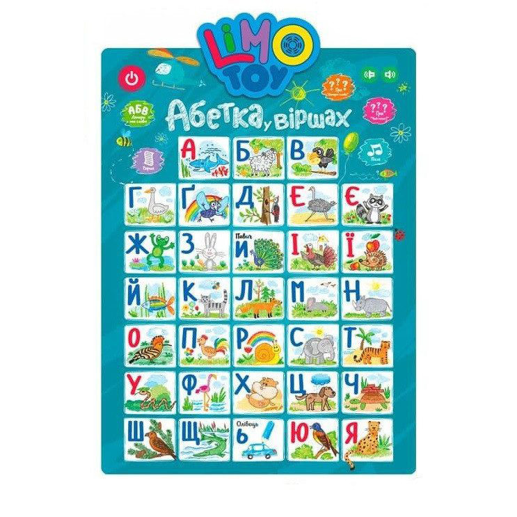 Плакат навчальний "Абетка" SK 0021 Укр Синій