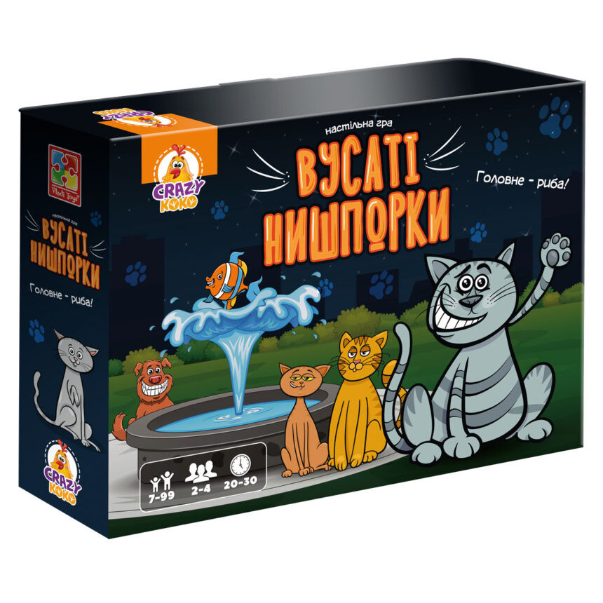 Настільна гра-бродилка "Вусаті нишпорки" VT8055-44 з фігурками котів