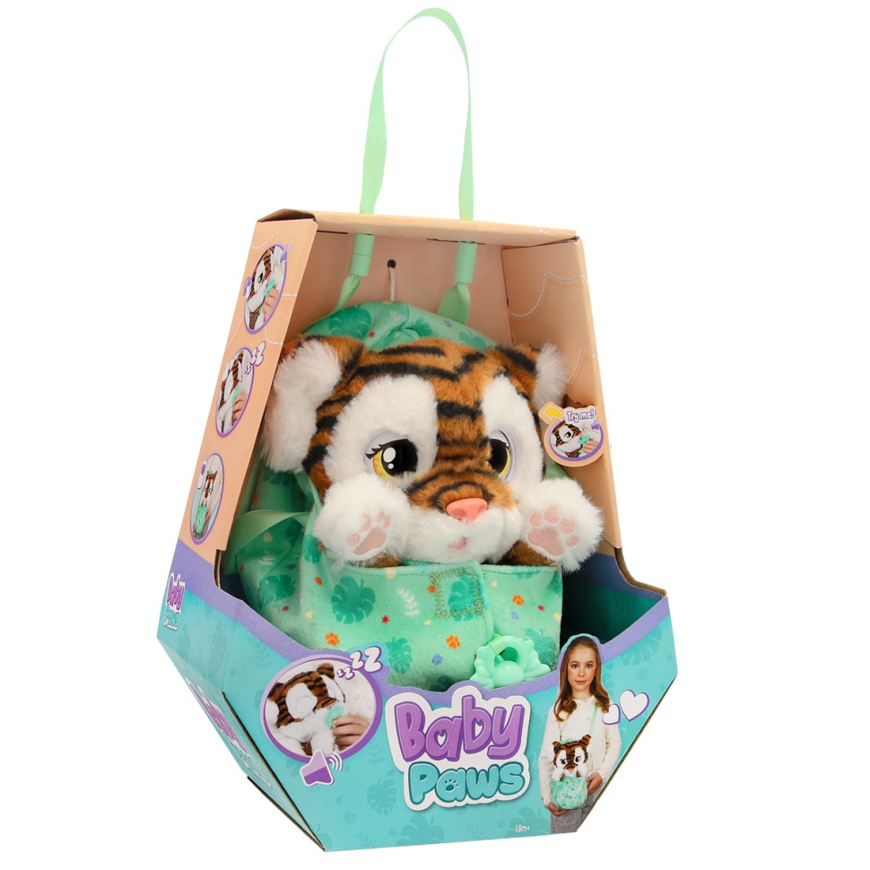 Інтерактивна іграшка "Тигреня" Baby Paws 927650M, зі звуком