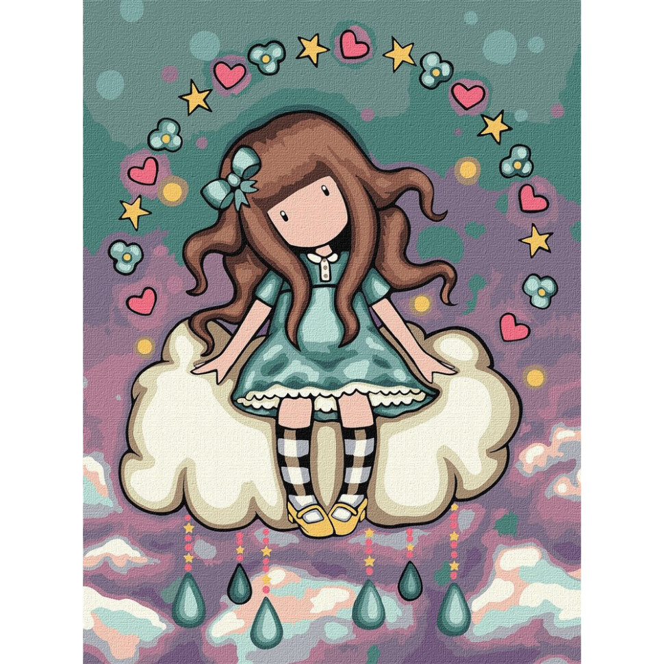 Картина за номерами "April's Showers Santoro Gorjuss Collection" KHO8672, 30х40 см