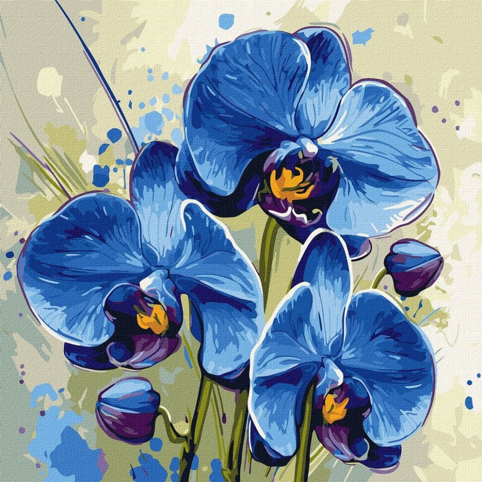 Картина за номерами "Ніжна орхідея" ©art_selena_ua KHO3344, 40х40 см