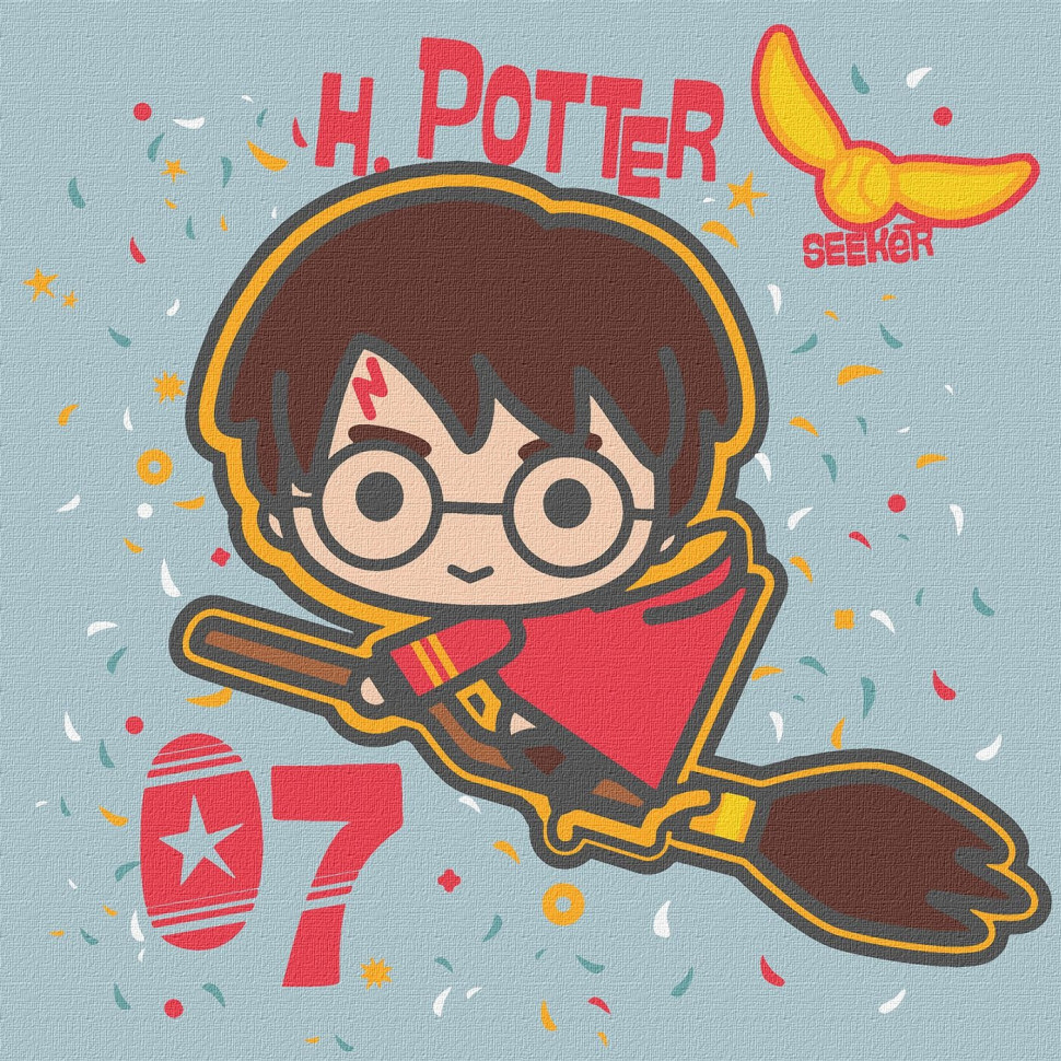 Картина за номерами "Harry Potter: Політ на мітлі" KHO1364, 25x25 см