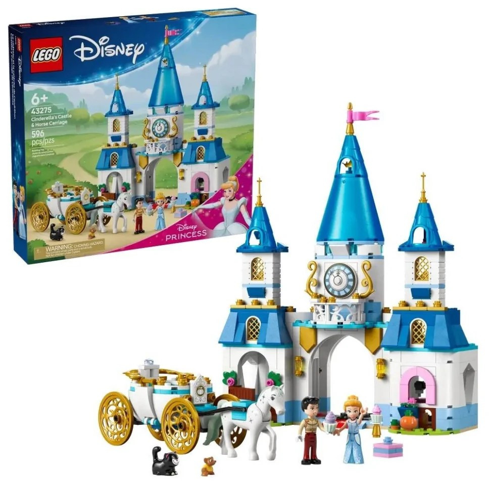 Конструктор Замок Попелюшки та карета LEGO 43275, 596 деталей