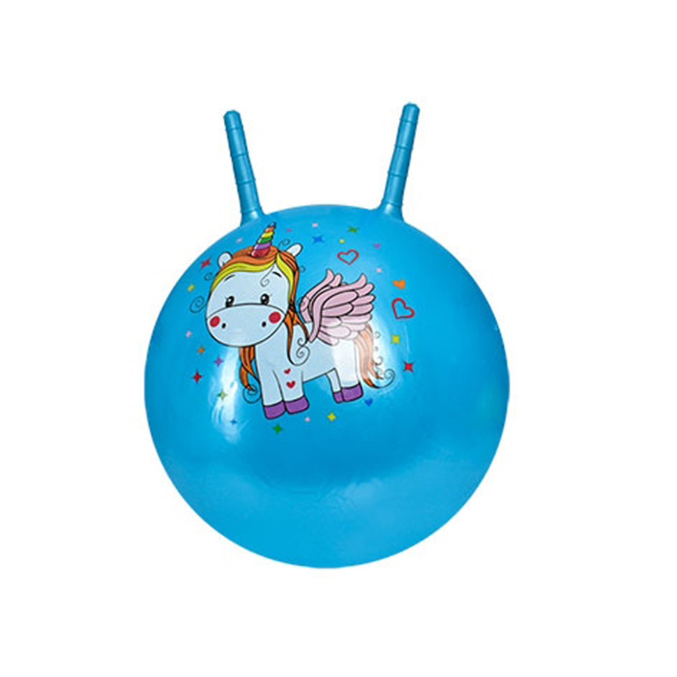 Дитячий м'яч для фітнесу MS 3397(Blue) з ріжками 55 см, 400 г
