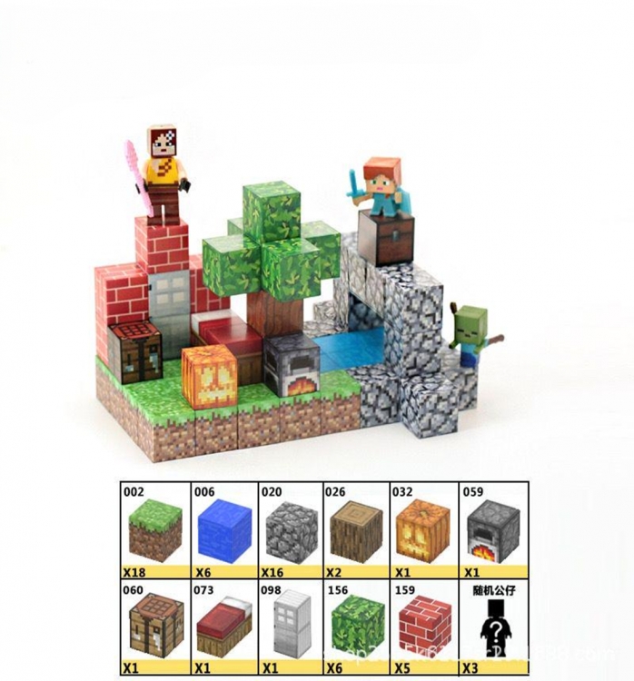 Магнітний конструктор Minecraft Будинок Кріпера на 58 кубиків