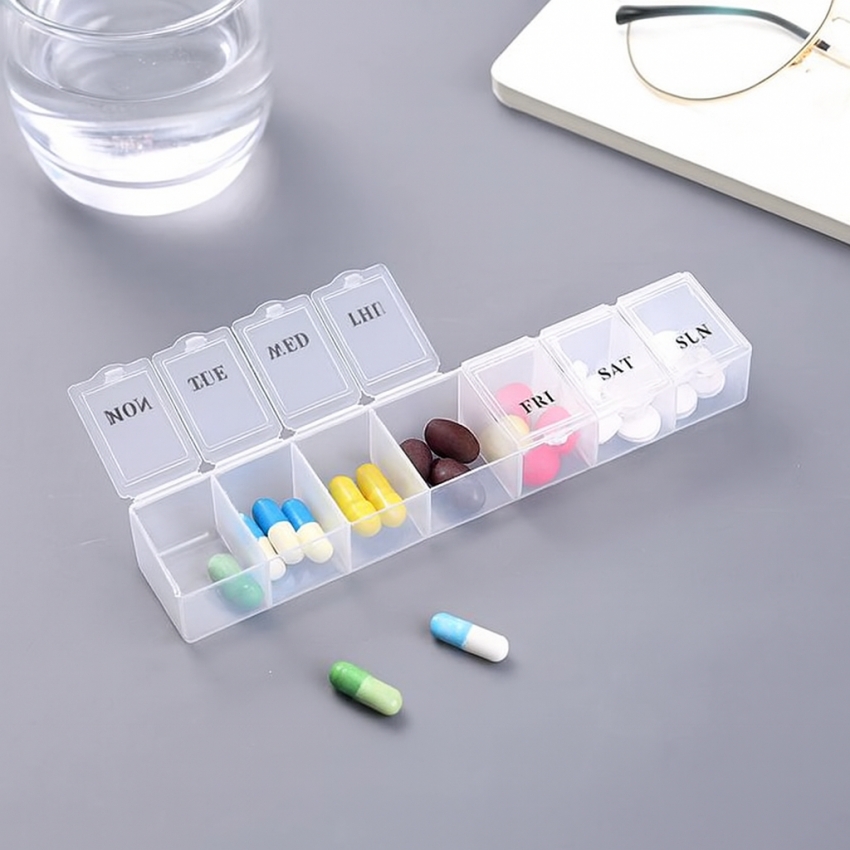 Таблетниця контейнер для таблеток на 7 днів 21см