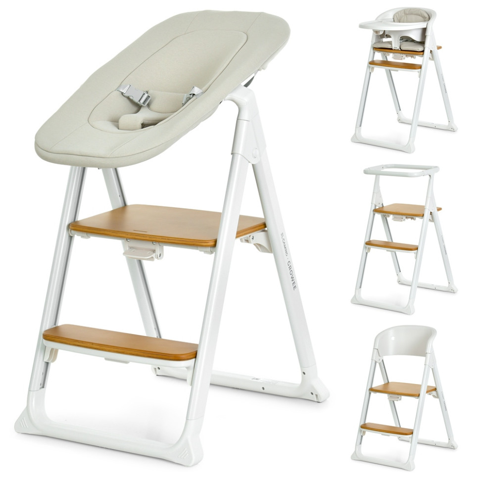 Дитячий стільчик для годування 4 в 1 GROWEE ME 1222 White