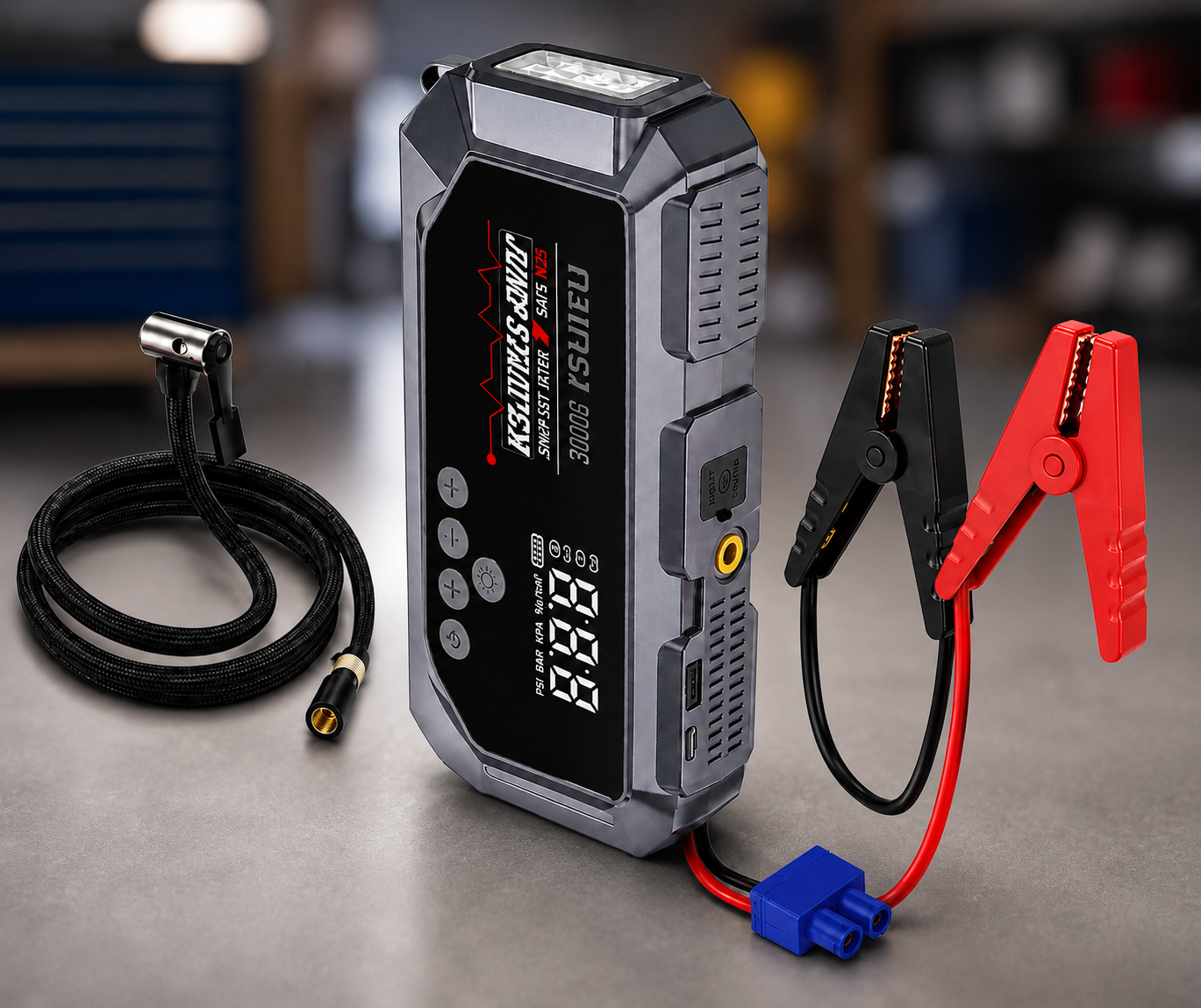 Пускозарядний пристрій K3 + компресор 150 PSI Power Bank LED-ліхтар