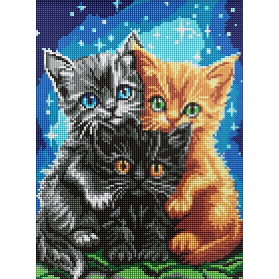 Алмазна мозаїка "Пуxнасте тріо" ©art_selena_ua AMO20417, 30х40 см