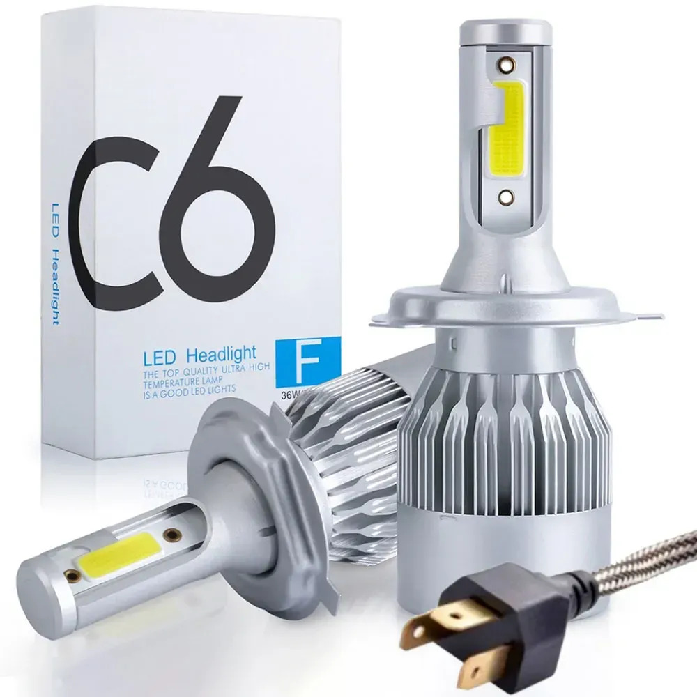 Автомобільні LED лампи C6-H4 36W / Комплект автомобільних ламп 2 шт