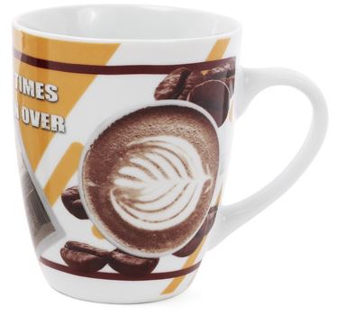 Кружка порцеляновий 350 мл Coffee 4 виду BonaDi 334-414