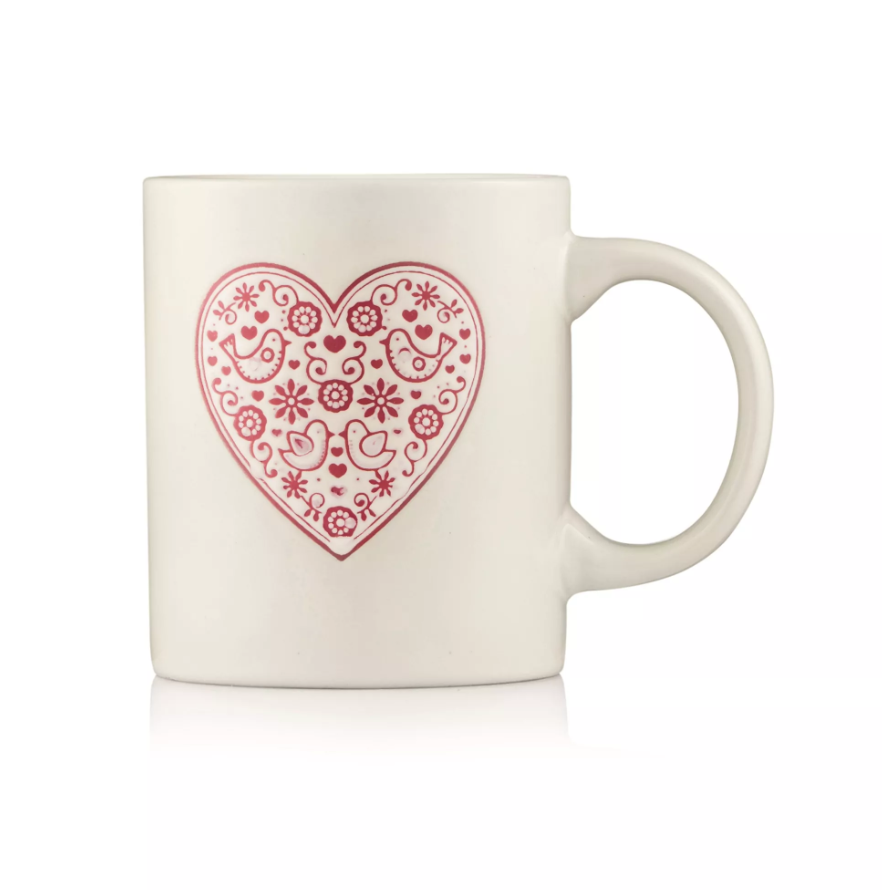 Чашка Ardesto Heart, 320мл, кераміка, білий AR3074W