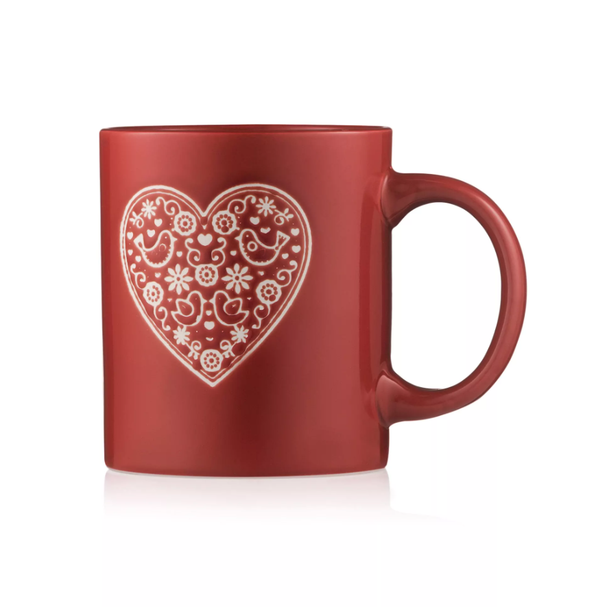 Чашка Ardesto Heart, 320мл, кераміка, червоний AR3074R