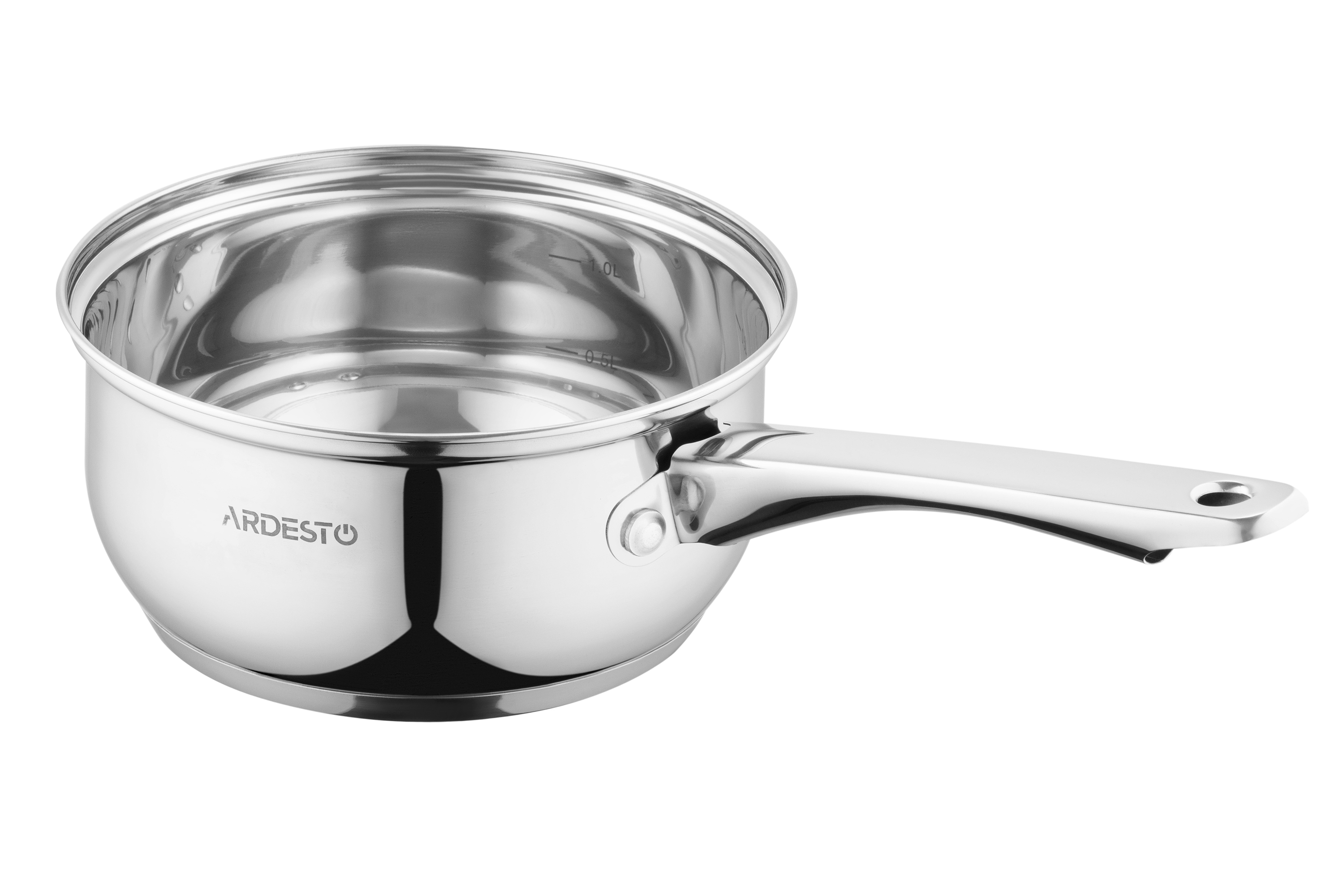 Ківш Ardesto Gemini Gourmet скляна кришка 1,4 л нержавеющая сталь AR1914GSS
