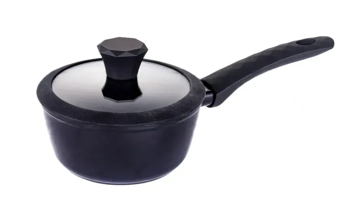 Ковшик із кришкою та алмазним покриттям 1,5 л. (18x8,0 см) Edenberg EB-3482