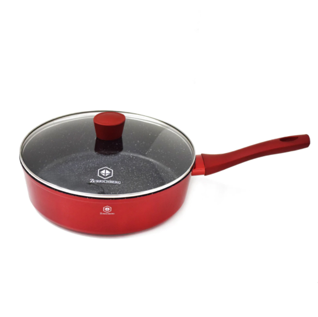 Пательня з кришкою 28 см Zurrichberg ZBP-7153 red