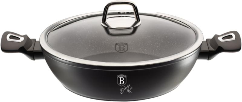 Сотейник з кришкою 3.8 літра 28 см Black Silver Collection Berlinger Haus BH-1850