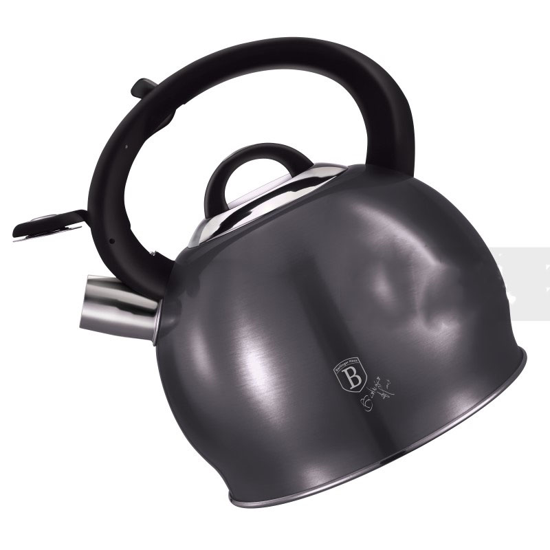 Чайник зі свистком 3,0 л Berlinger Haus Metallic Line Carbon Pro Edition BH-6666N