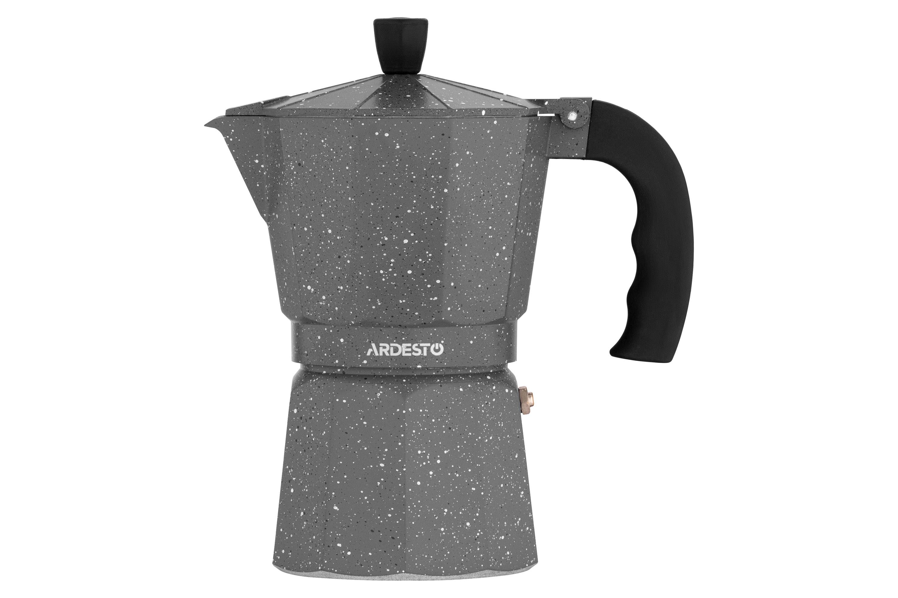 Гейзерна кавоварка Ardesto Gemini Molise 3 чашки сірий алюміній AR0803AGS