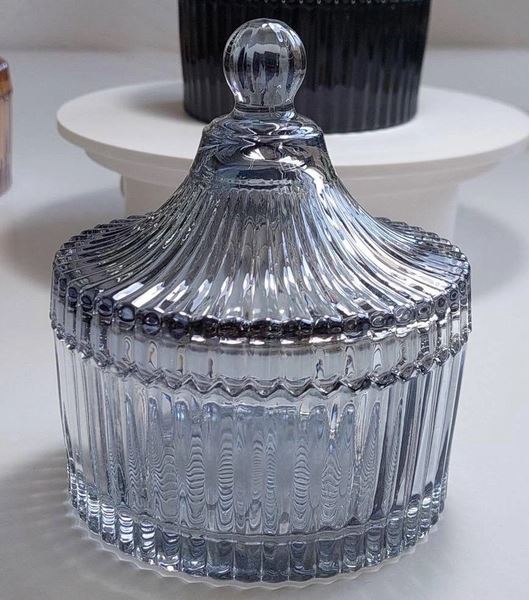 Цукерниця Блакитний купол велика, 250мл, діам. 10см, висота 12см, 102-028