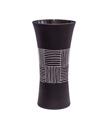 Ваза Доміно чорна 28,5 см GlassStyle Х029 domino black